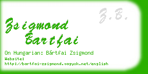 zsigmond bartfai business card