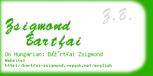 zsigmond bartfai business card